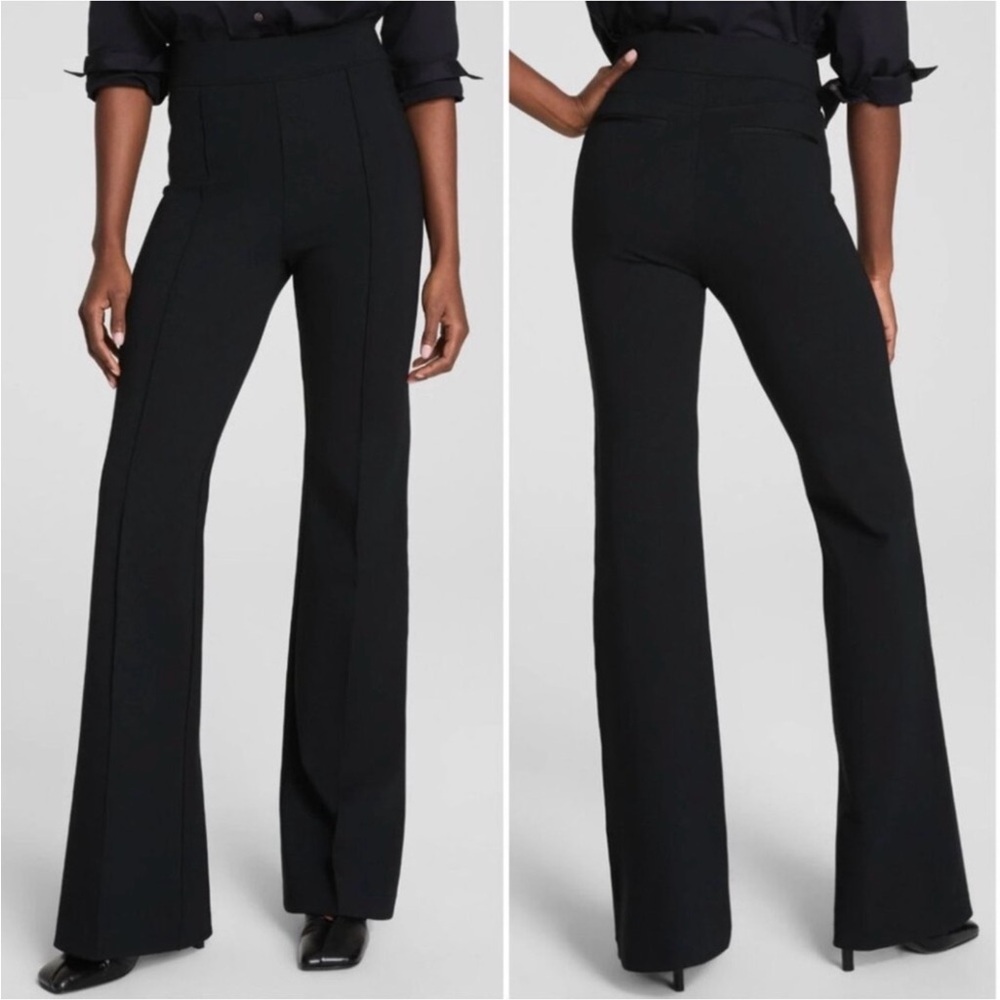 SPANX Black Boot-Cut Flare Pants